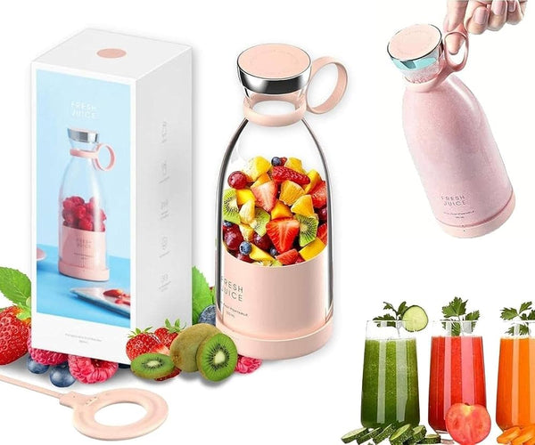 Portable mini juicer blender with fresh fruit