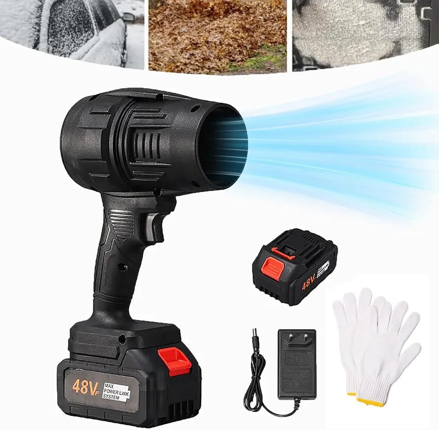Rechargeable air duster with charging cable