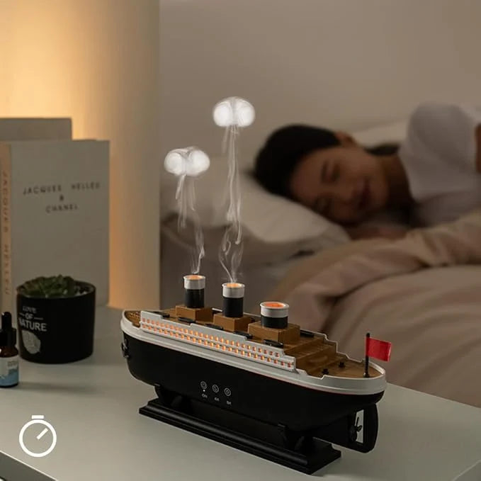 Cool mist humidifier with ambient lighting