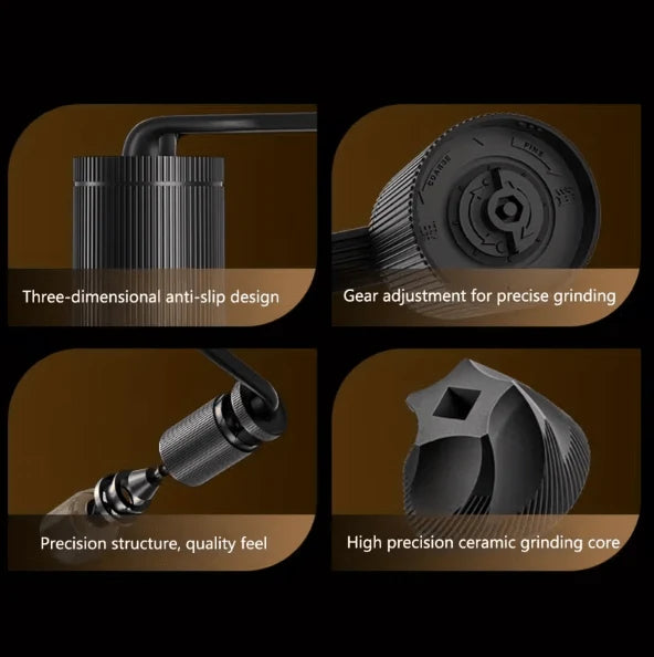 Adjustable grind setting on the coffee grinder