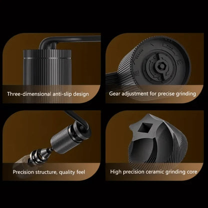 Adjustable grind setting on the coffee grinder