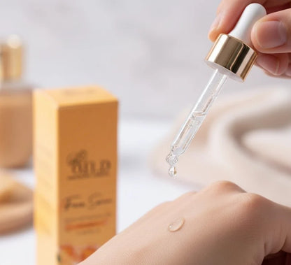 Vitamin C serum being applied to facial skin