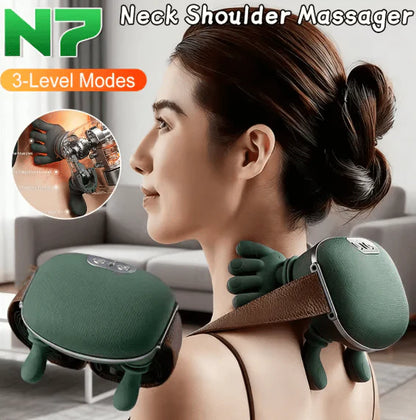 Neck and shoulder massager control buttons